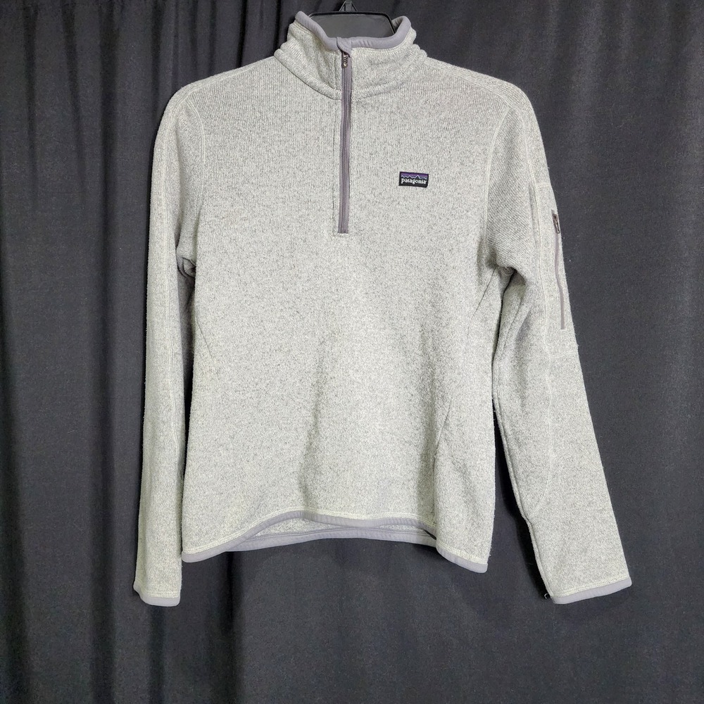 Patagonia Better Sweater 1/4 Zip Pullover‎ Fleece Heathered Grey Womens Small